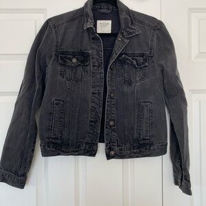 Vintage Abercrombie & Fitch Washed Black Denim Jacket